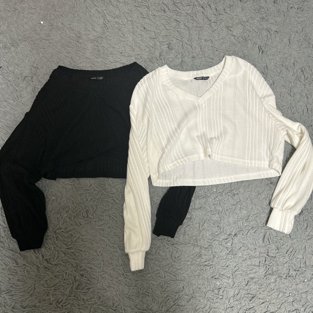 SHEIN Cropped Long Sleeves 2-Pack